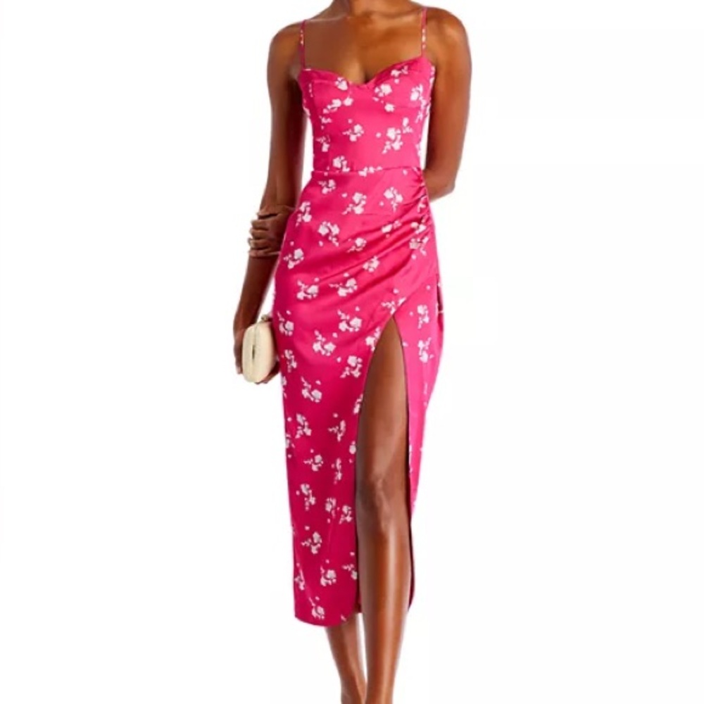 Bardot | Amika Satin Midi Dress